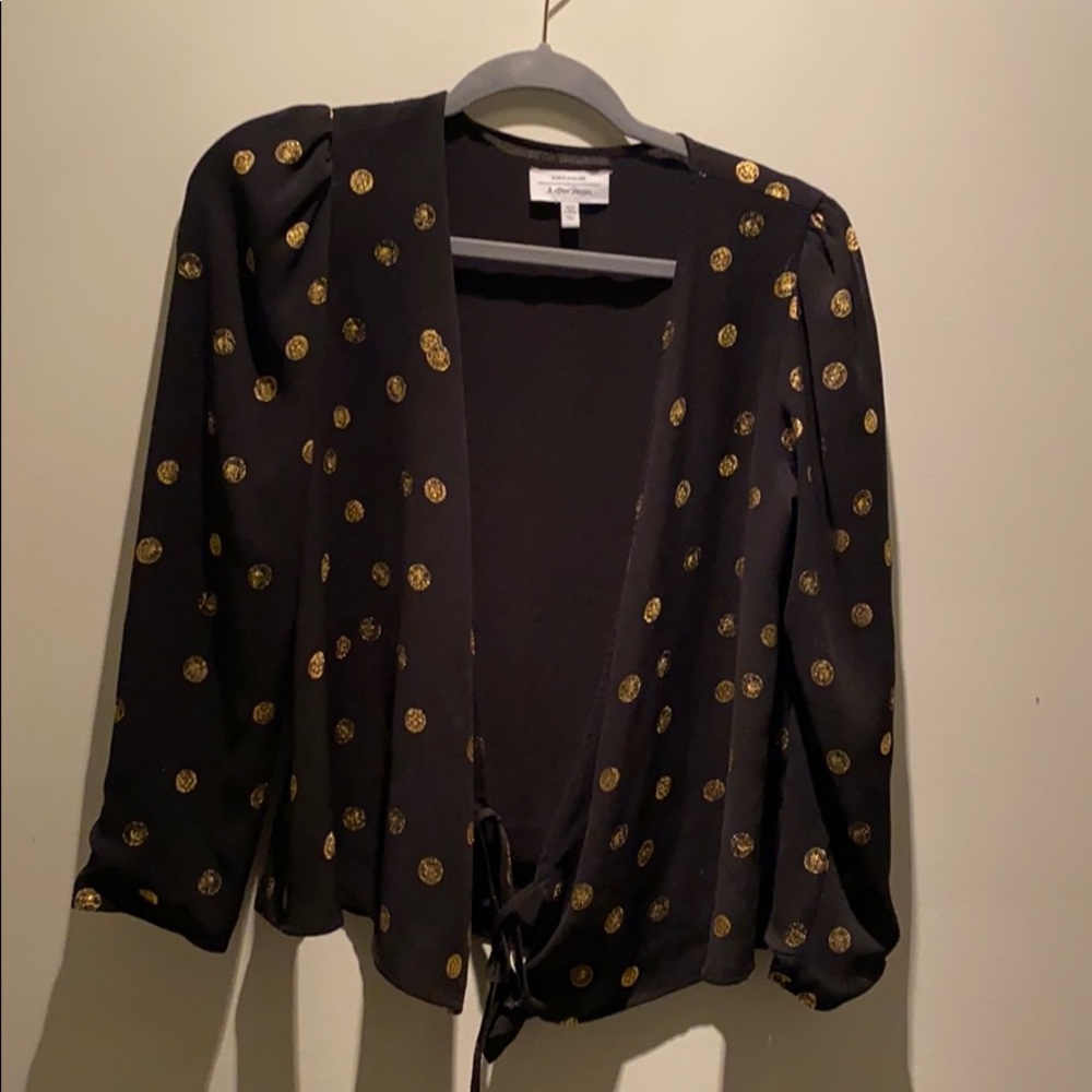 Black Wrap Blouse